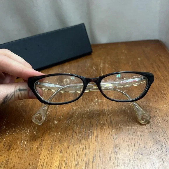 BETSEY JOHNSON WOMENS EYEGLASSES Gone gingham BJ067 52-17-140 MM - Picture 11 of 12
